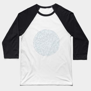 Dotwork - circles in blue an grey isolated on background Baseball T-Shirt